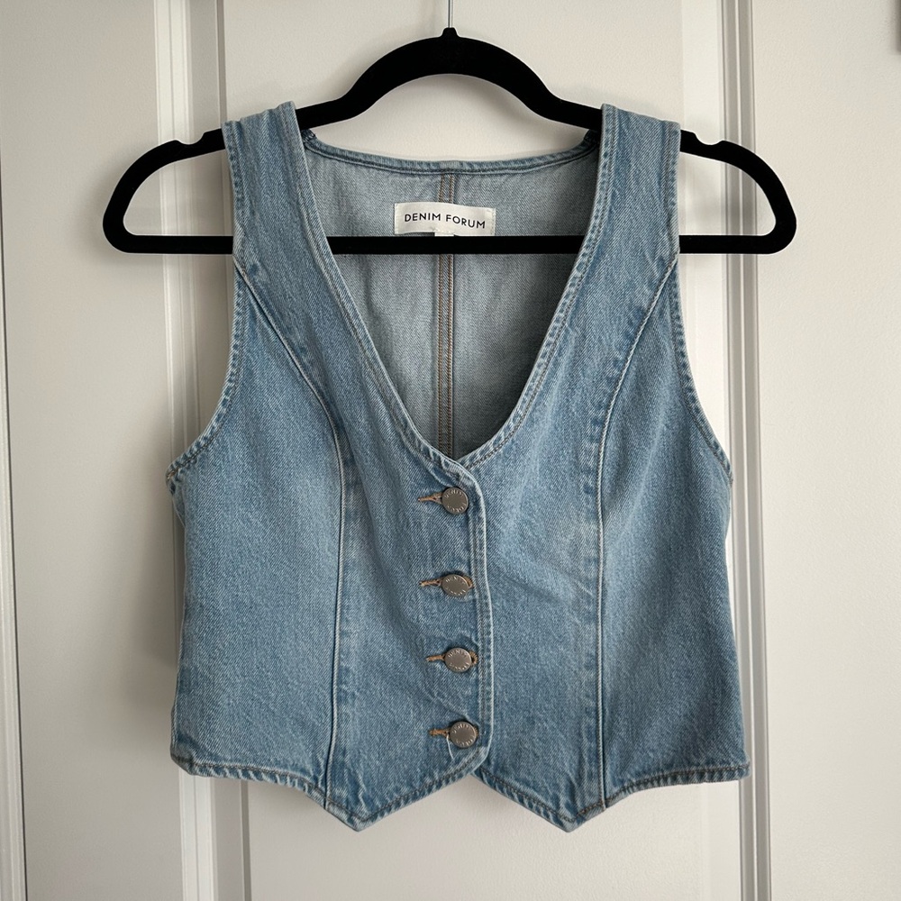 Aritzia Denim Forum Mia 90s Denim Vest